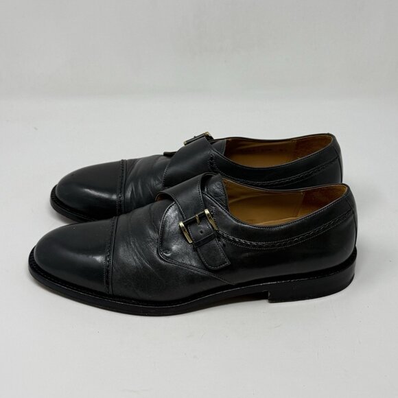 Paolo De Marco Monk Strap Dress Shoes Mens 8.5 Gray Leather Cap Toe Wedding main image 10